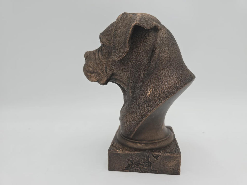 Bust of a Boxer dog statue - home decor dog lover handpainted ornament