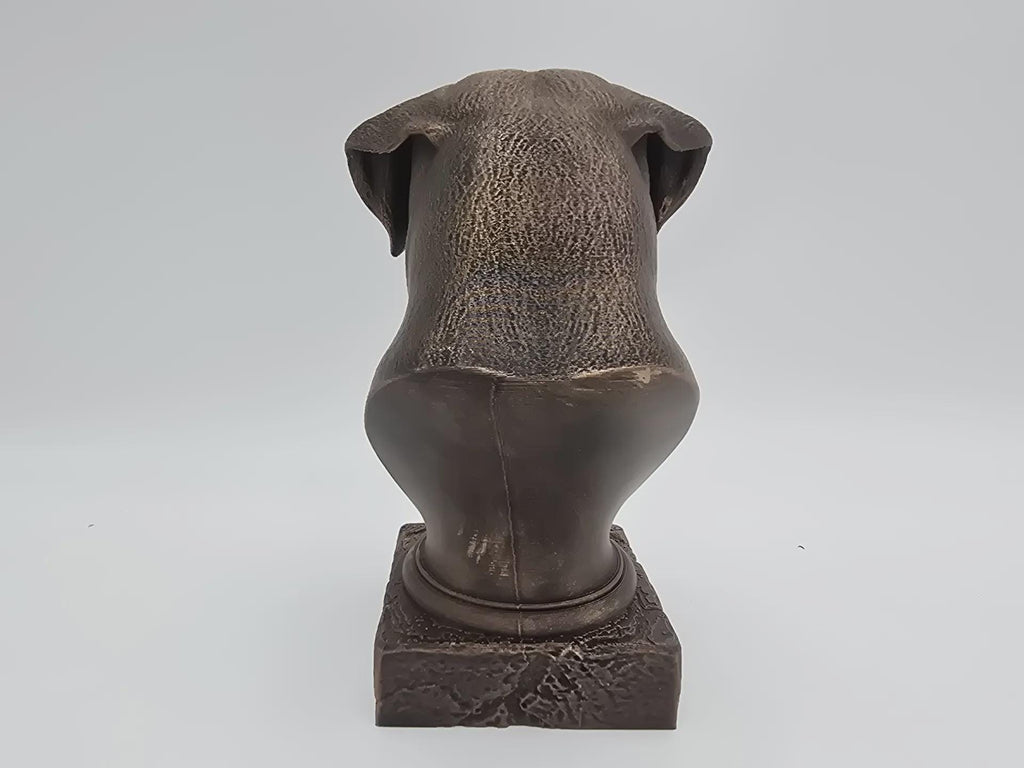 Bust of a Boxer dog statue - home decor dog lover handpainted ornament