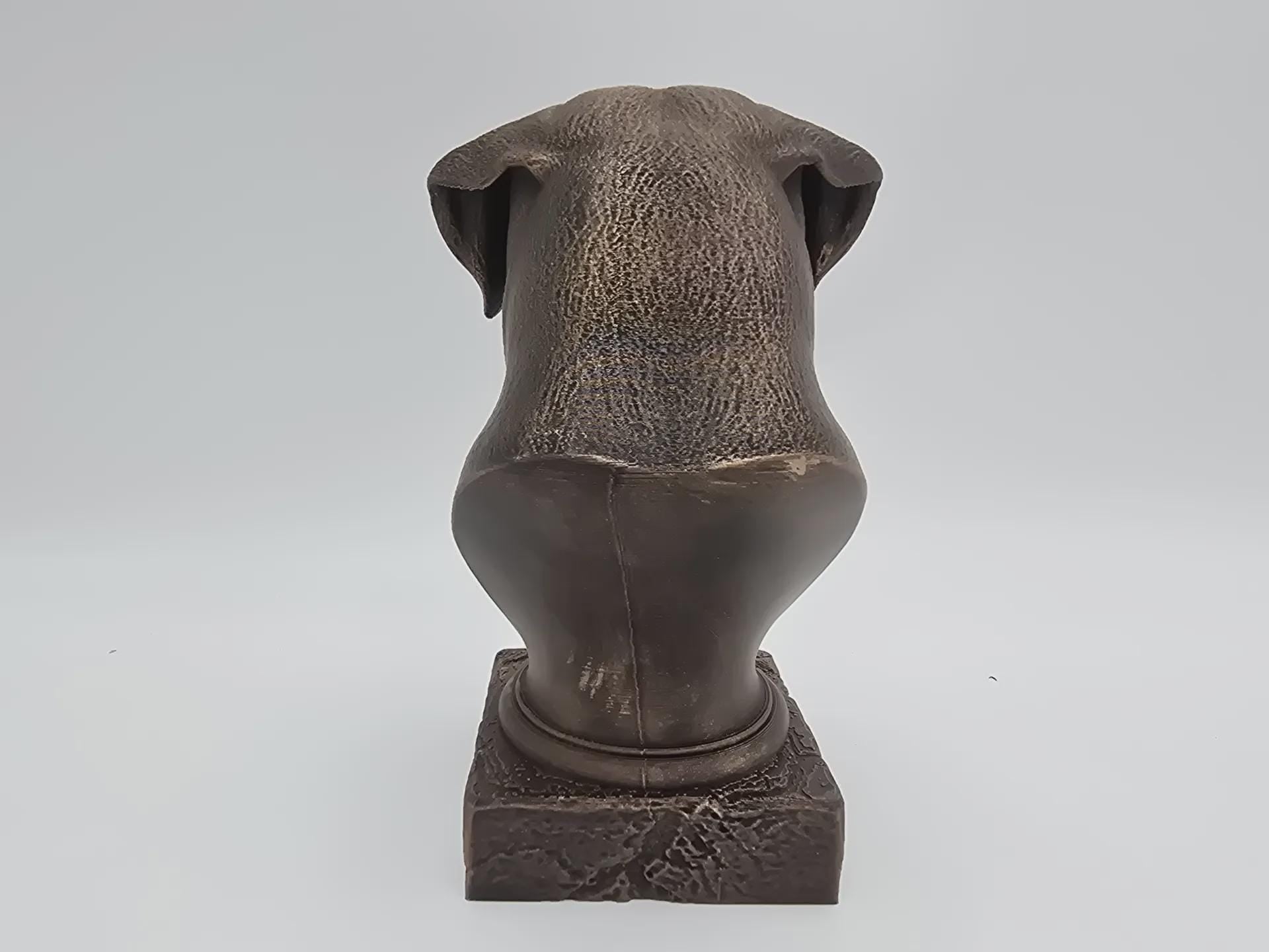 Bust of a Boxer dog statue - home decor dog lover handpainted ornament