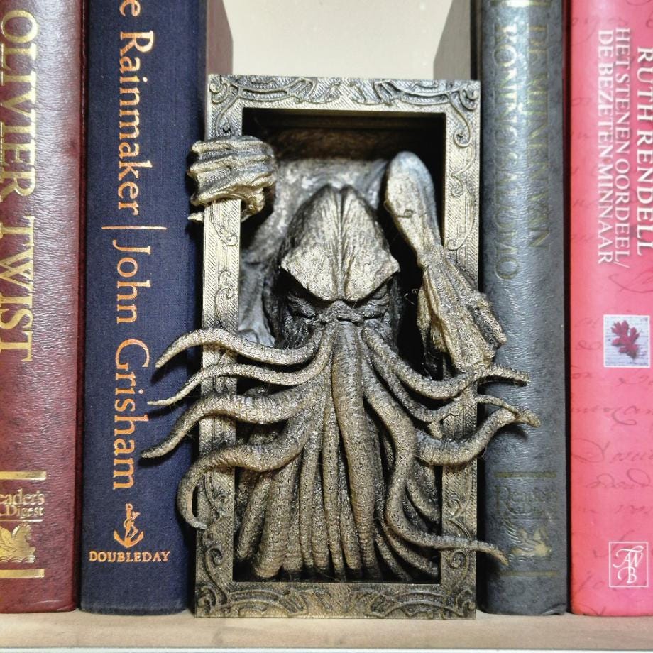 Cthulhu Book Nook - 3D Printed Lovecraftian Decor