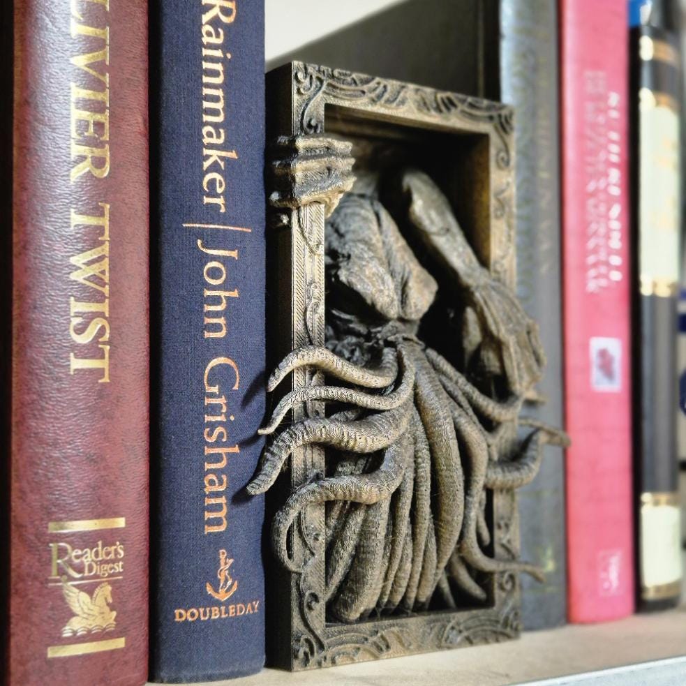 Cthulhu Book Nook - 3D Printed Lovecraftian Decor