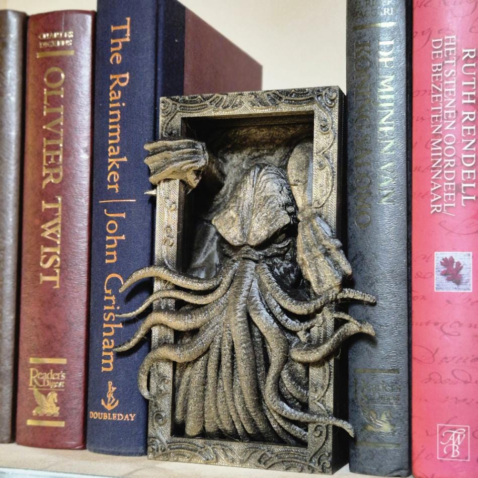 Cthulhu Book Nook - 3D Printed Lovecraftian Decor