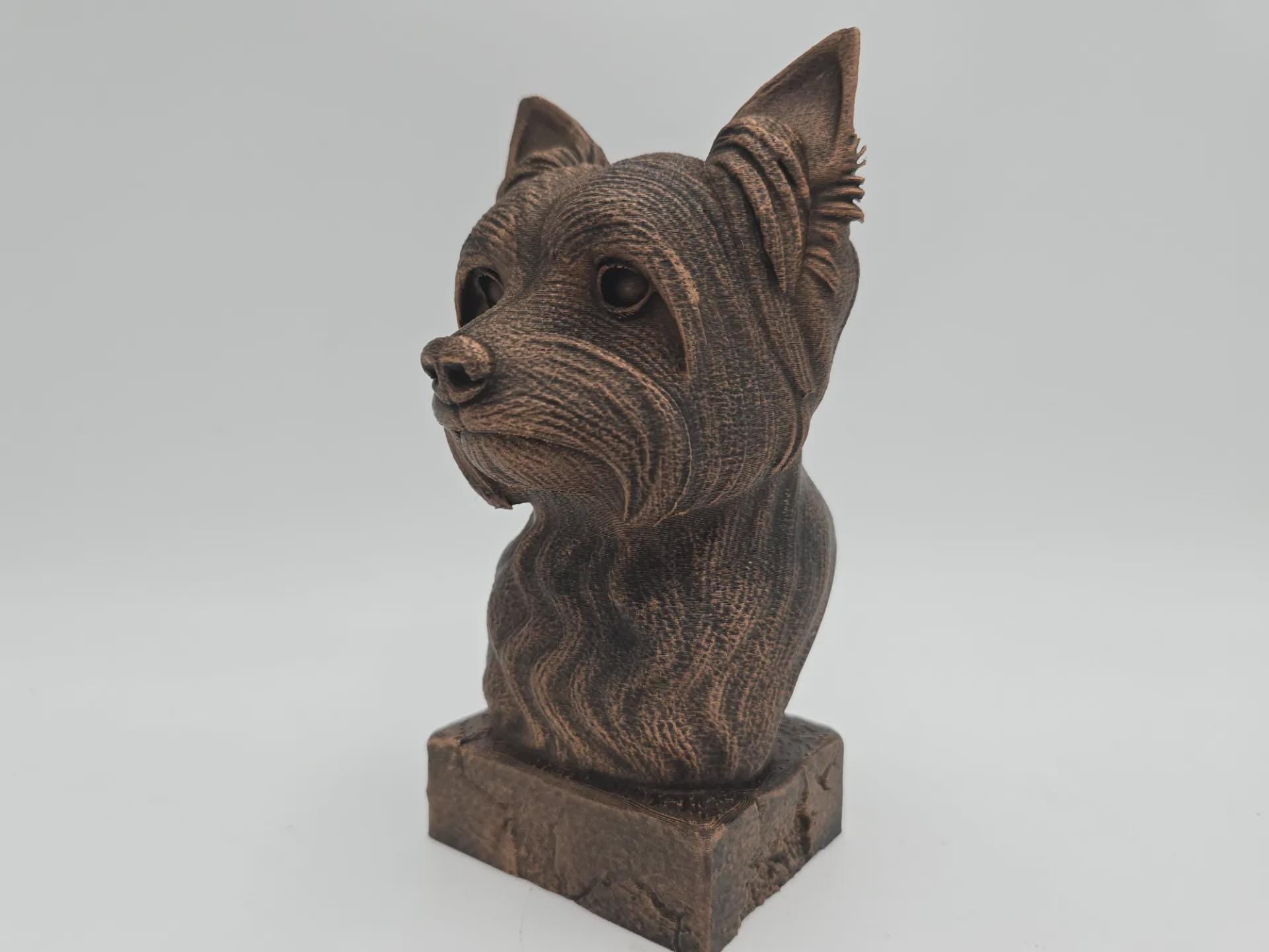 Bust of a Yorkshire bust dog statue - home decor dog lover gift him her handpainted ornament