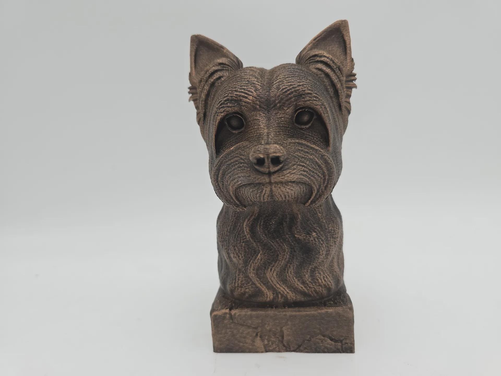 Bust of a Yorkshire bust dog statue - home decor dog lover gift him her handpainted ornament