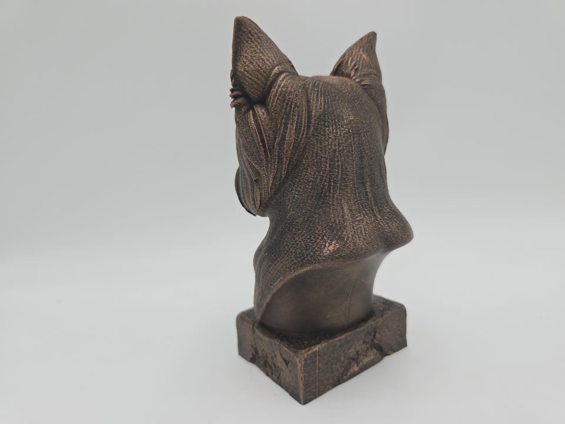 Bust of a Yorkshire bust dog statue - home decor dog lover gift him her handpainted ornament