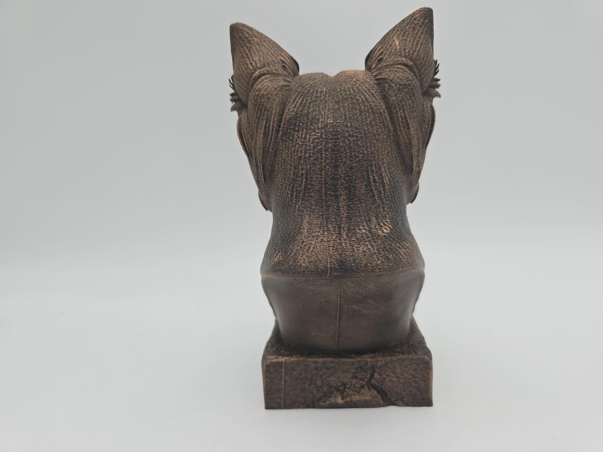 Bust of a Yorkshire bust dog statue - home decor dog lover gift him her handpainted ornament