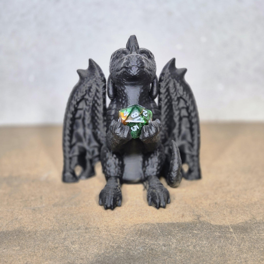 Handcrafted Dragon Dice Holder - Unique Fantasy Decor