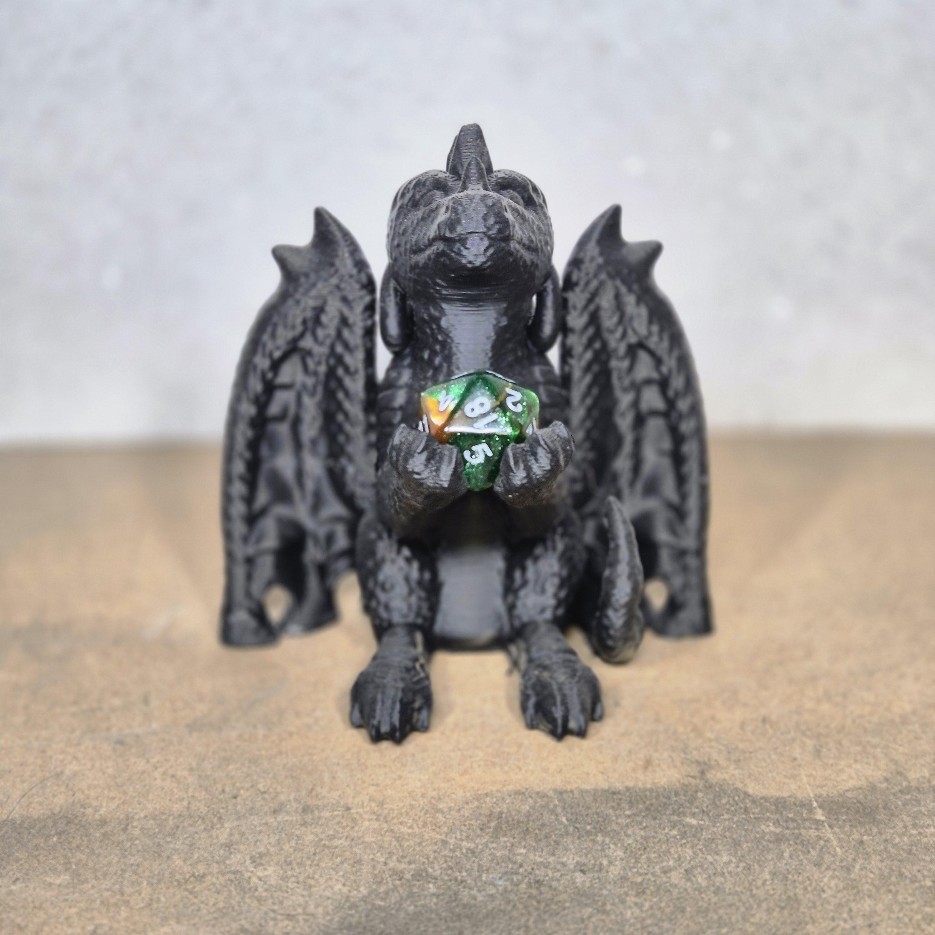 Handcrafted Dragon Dice Holder - Unique Fantasy Decor