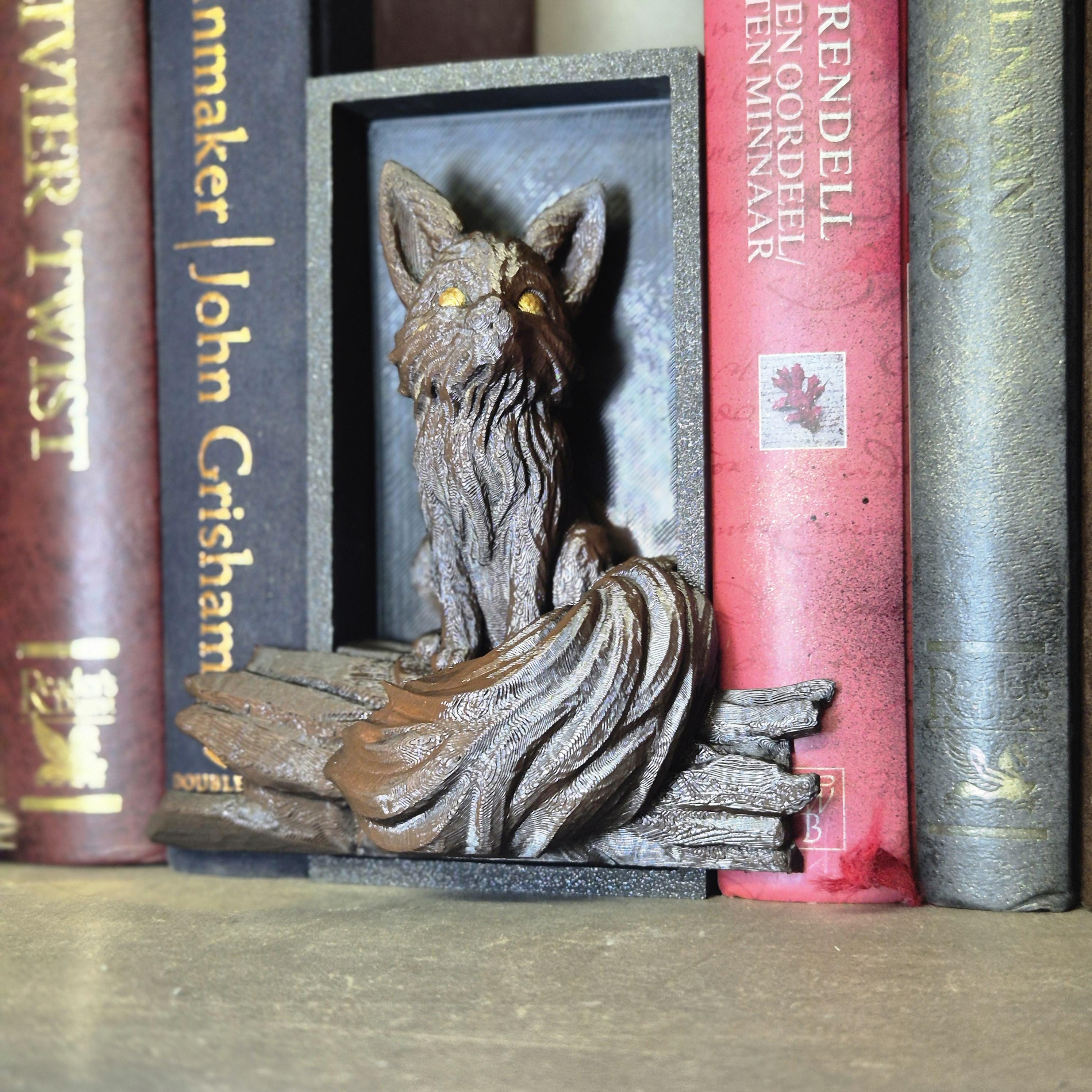 Magical Reading Nook Brown fox Sculpture - Fairy Tale Decor