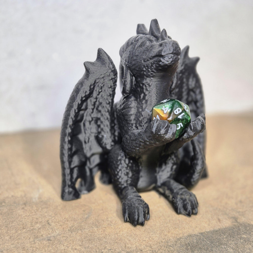 Handcrafted Dragon Dice Holder - Unique Fantasy Decor