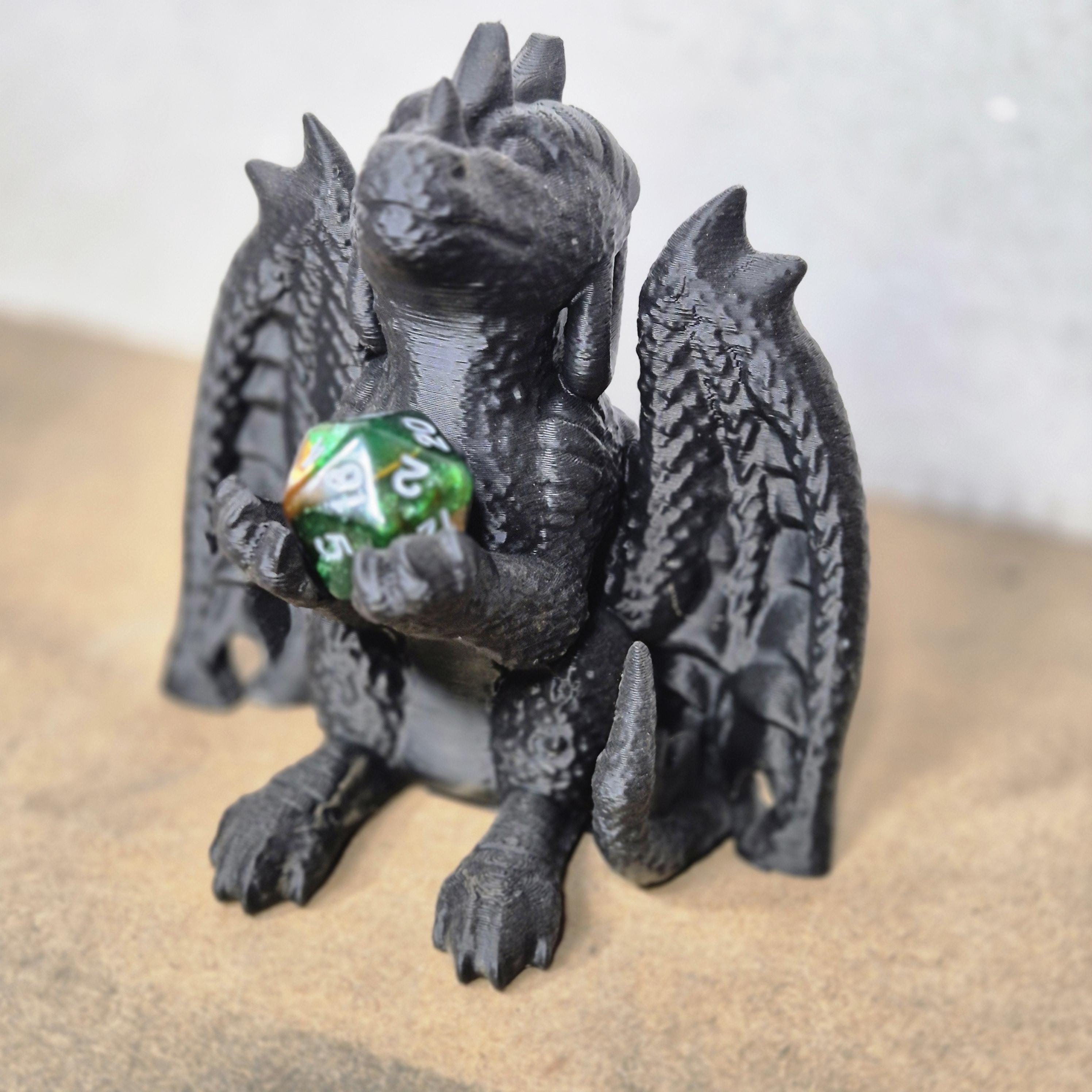 Handcrafted Dragon Dice Holder - Unique Fantasy Decor