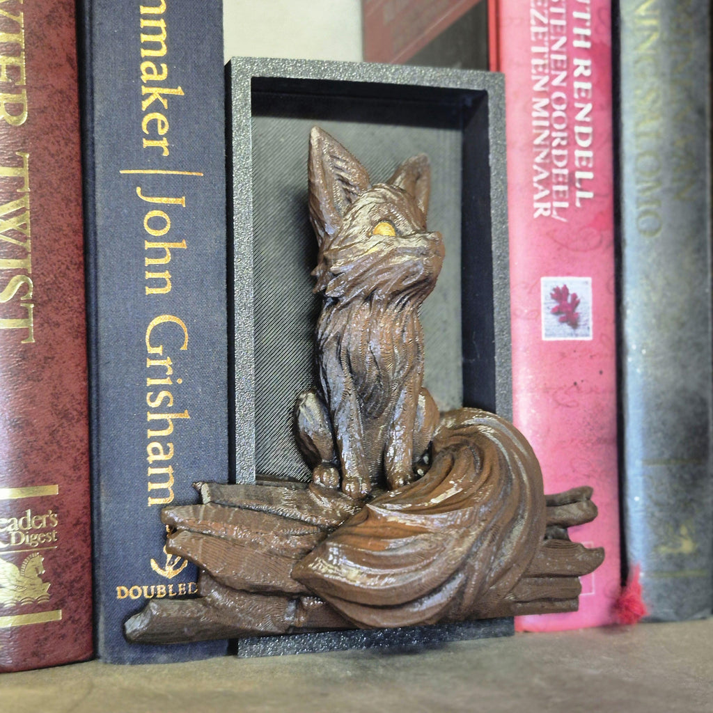 Magical Reading Nook Brown fox Sculpture - Fairy Tale Decor