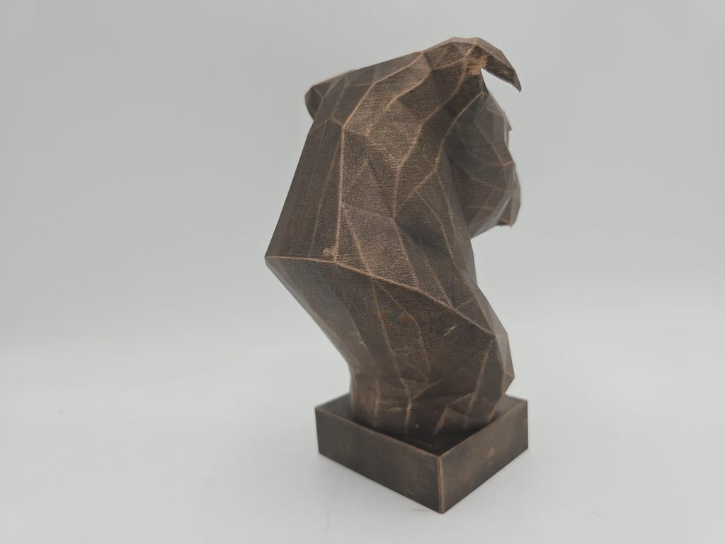 Bust of a staffordshire bull terrier dog statue - home decor dog lover handpainted ornament