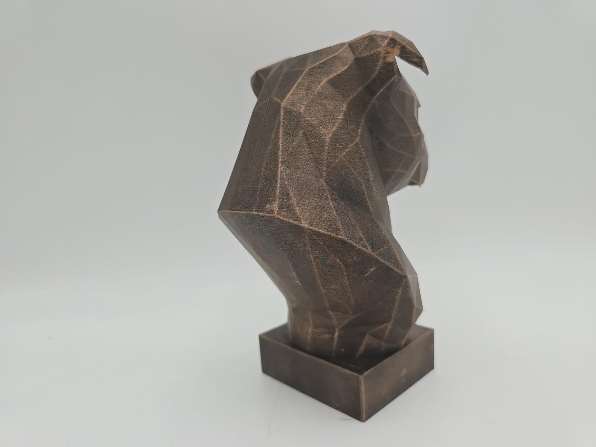 Bust of a staffordshire bull terrier dog statue - home decor dog lover handpainted ornament