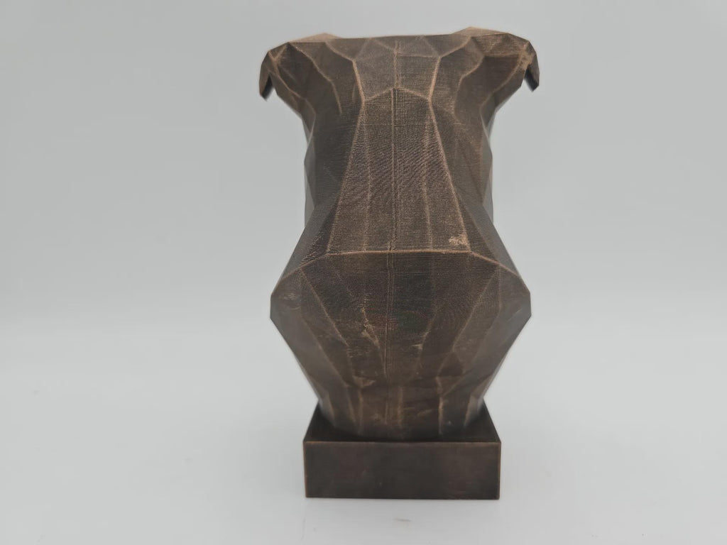 Bust of a staffordshire bull terrier dog statue - home decor dog lover handpainted ornament