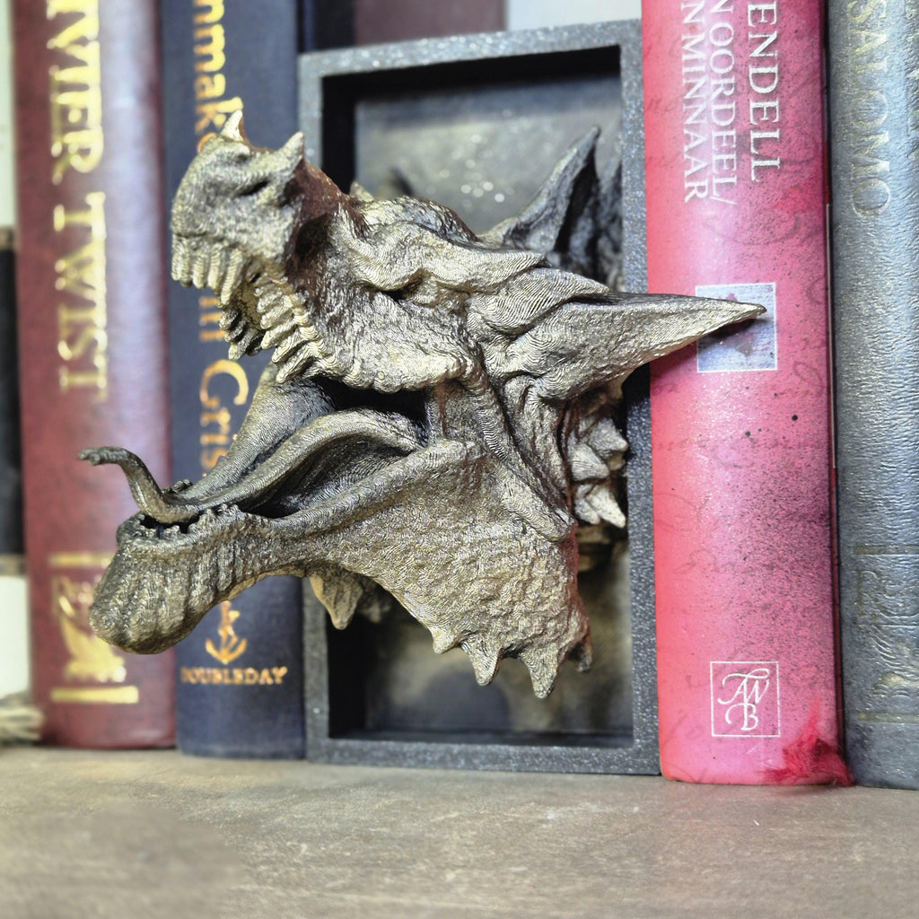 Magical Reading Nook Gold Dragon Sculpture - Fairy Tale Decor