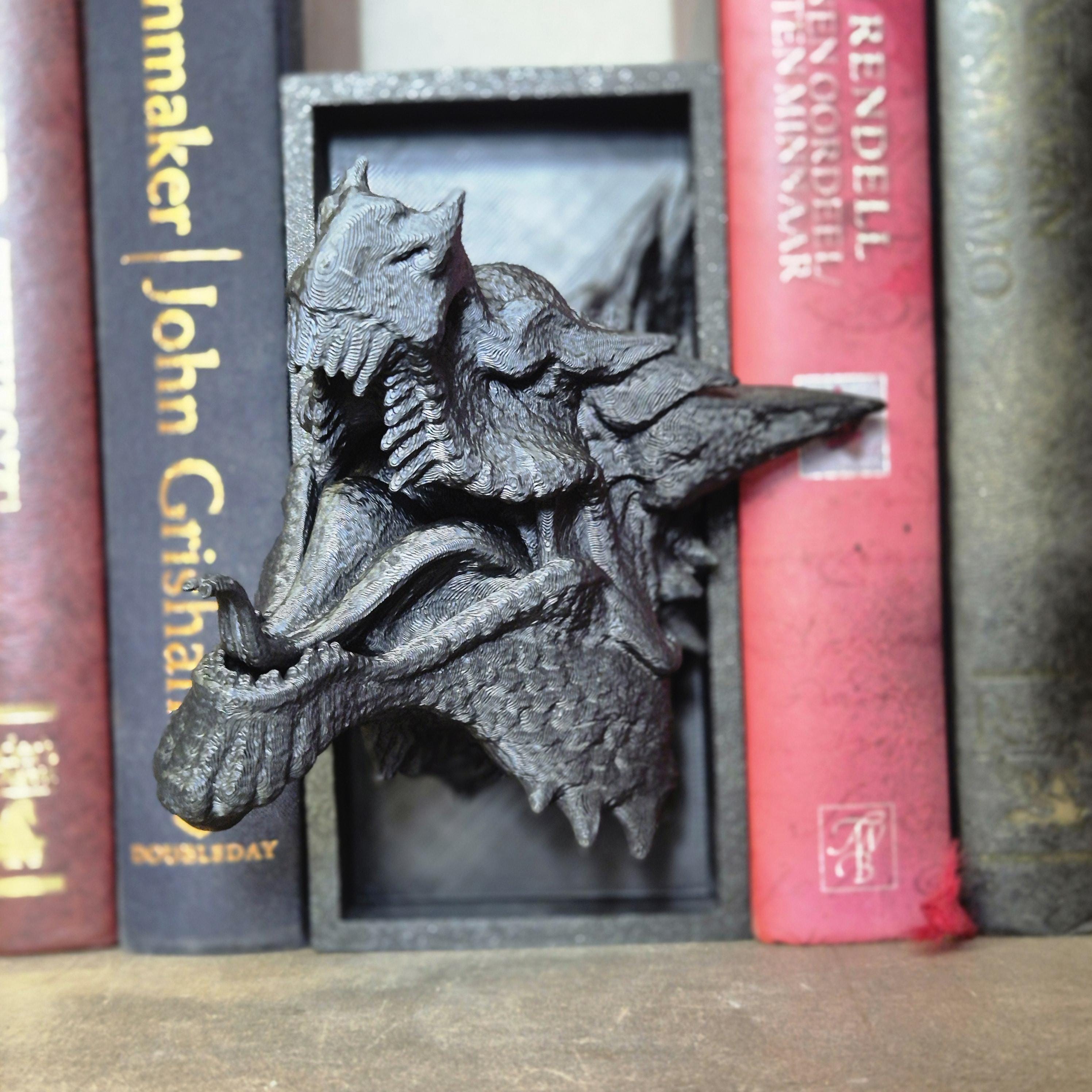 Magical Reading Nook Gold Dragon Sculpture - Fairy Tale Decor