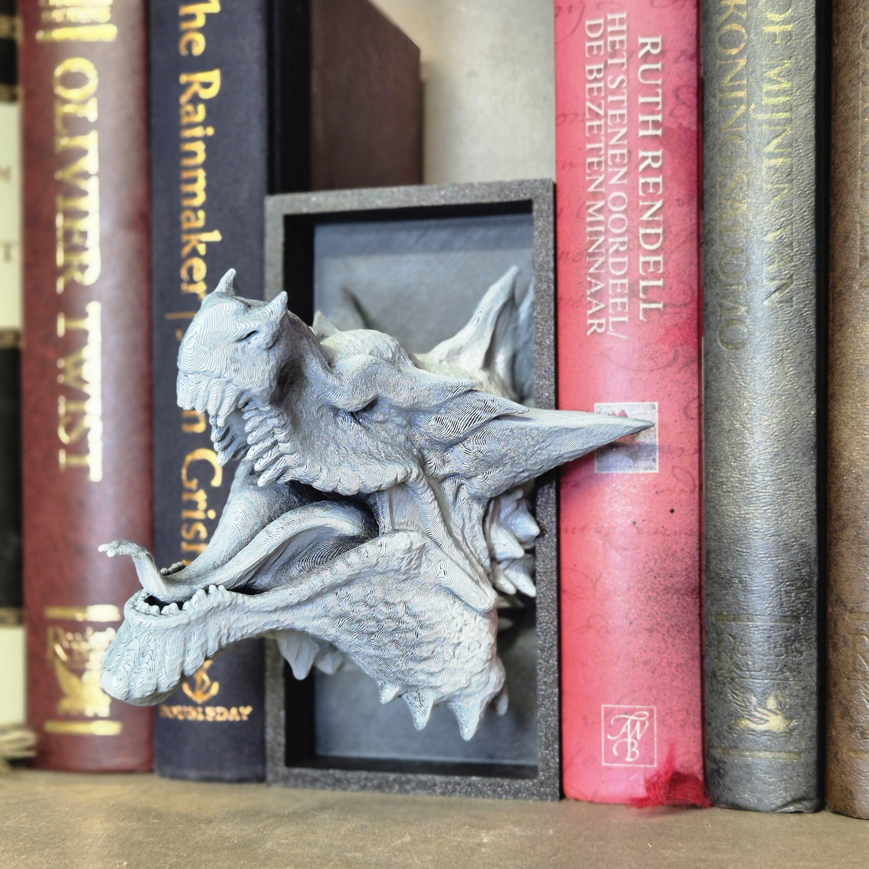 Magical Reading Nook Gold Dragon Sculpture - Fairy Tale Decor