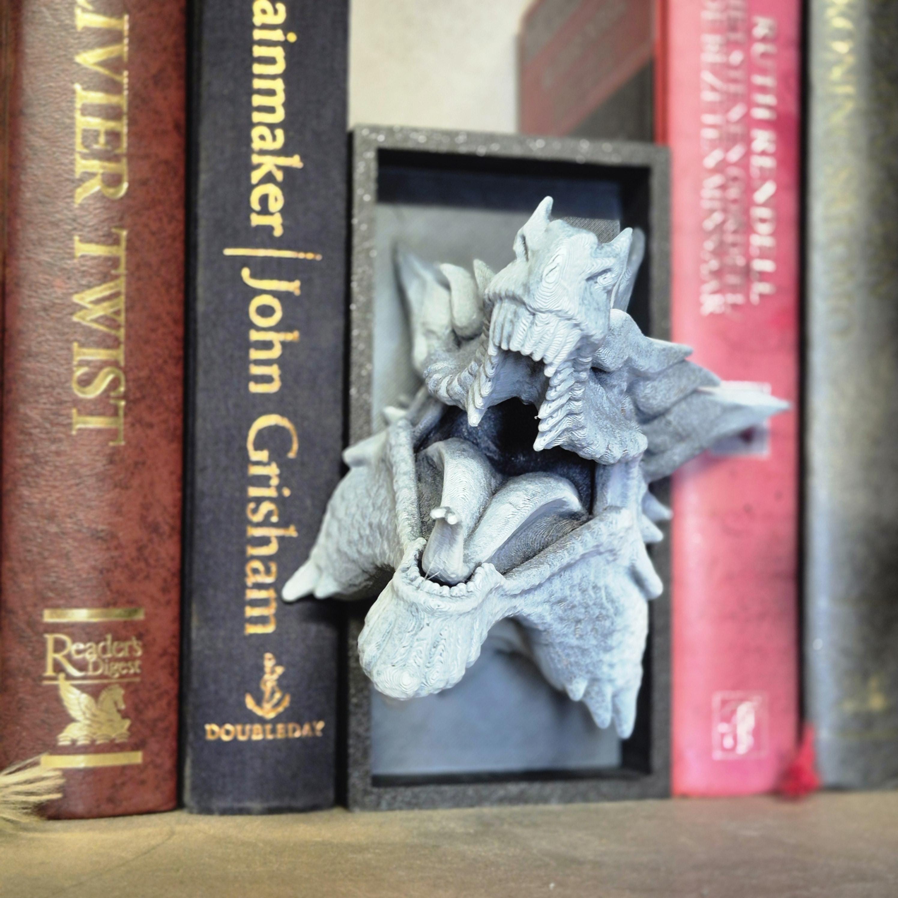 Magical Reading Nook Gold Dragon Sculpture - Fairy Tale Decor