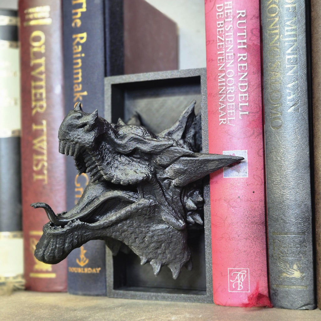 Magical Reading Nook white Dragon Sculpture - Fairy Tale Decor