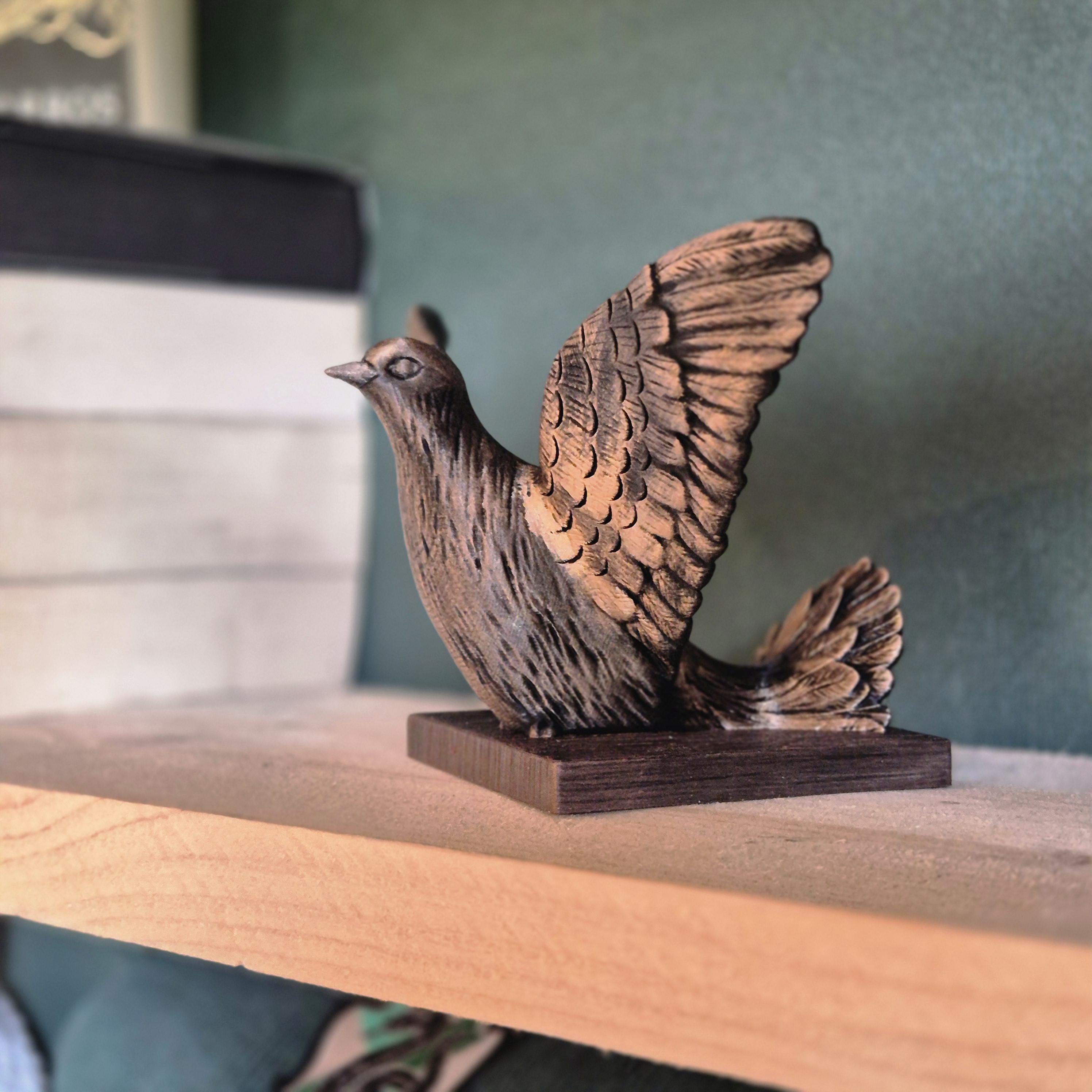 Bird Book Holder – Decorative Winged Book Stand | Rustic Animal Bookshelf Decor | Unique Gift for Readers