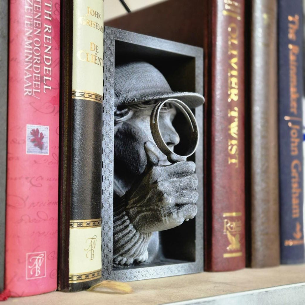 Sherlock Holmes Book Nook | Victorian Mystery Bookshelf Decor