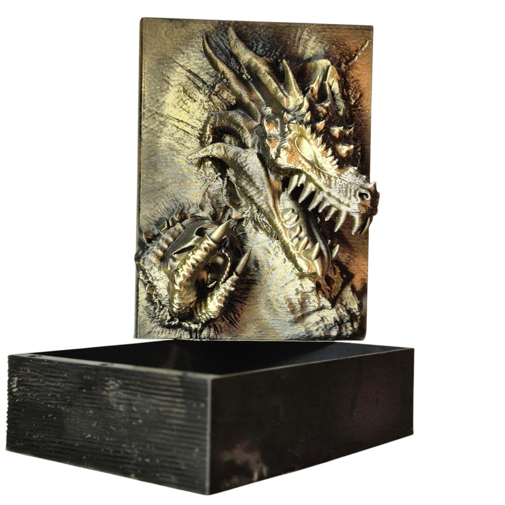 Boekenkast opbergdoos Draak goud