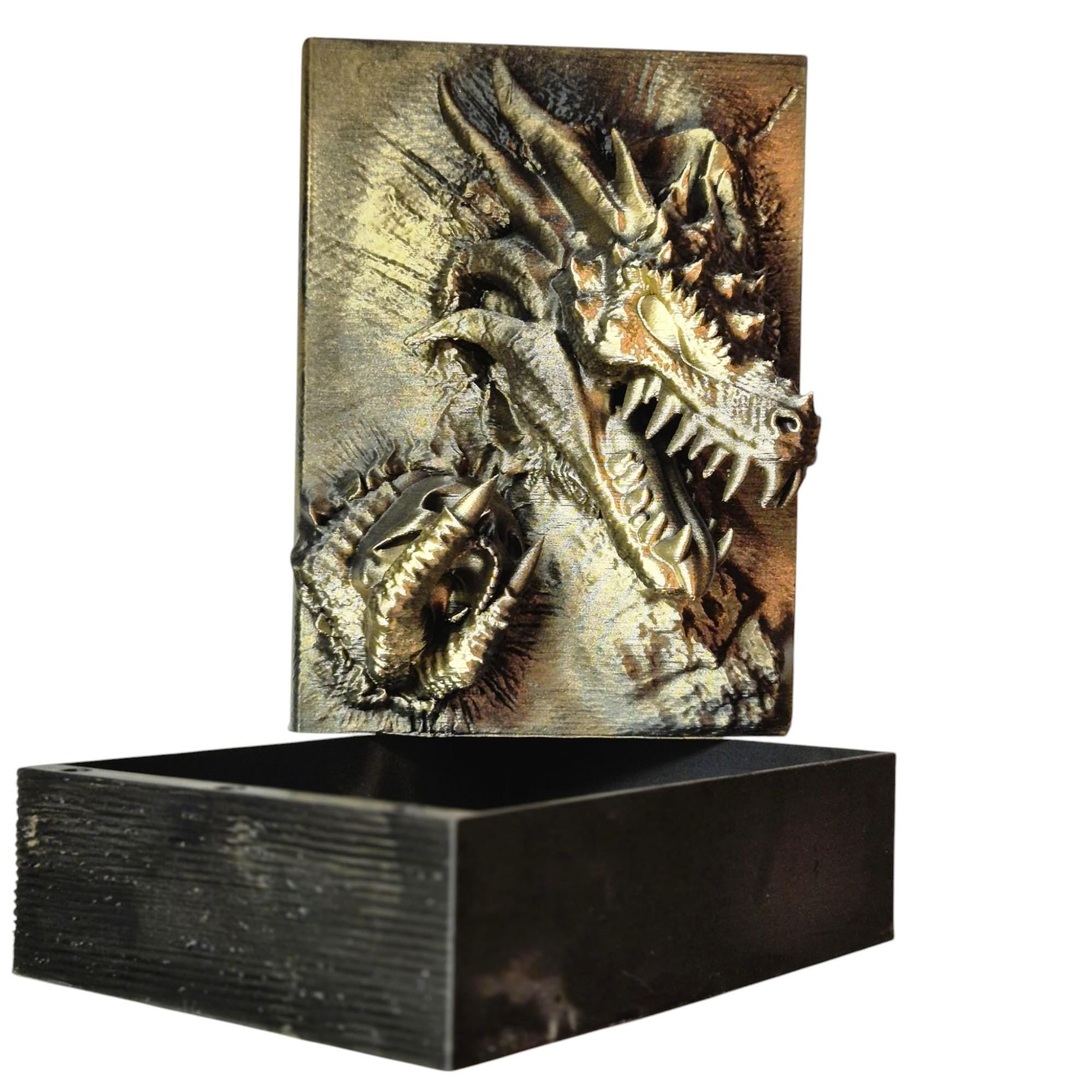 Boekenkast opbergdoos Draak goud