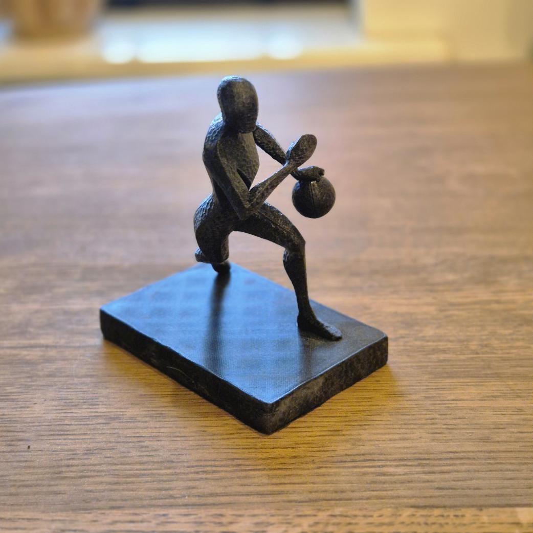 Unique Abstract Figurine - Basketball player gift bookshelf home desk decor