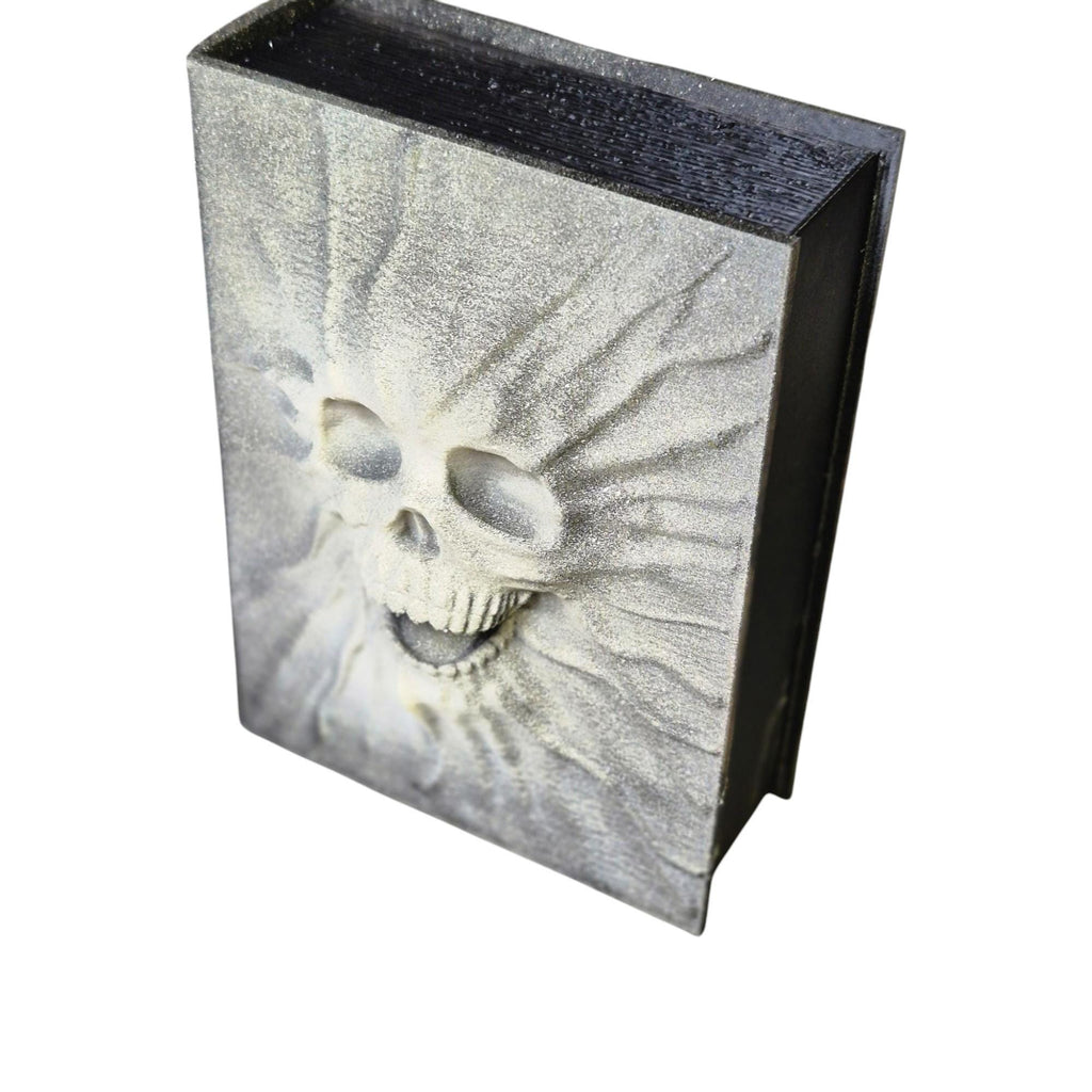 Book case storage box skull beige