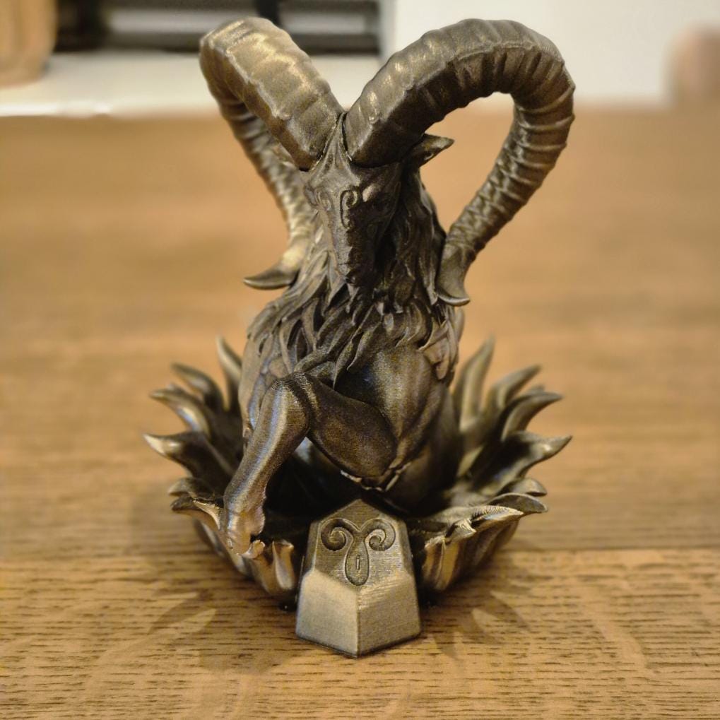 Elegant Aries Zodiac Figurine - Handcrafted Astrology Art - birthday milestone gift