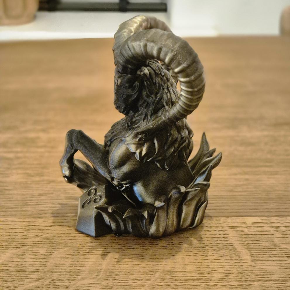 Elegant Aries Zodiac Figurine - Handcrafted Astrology Art - birthday milestone gift