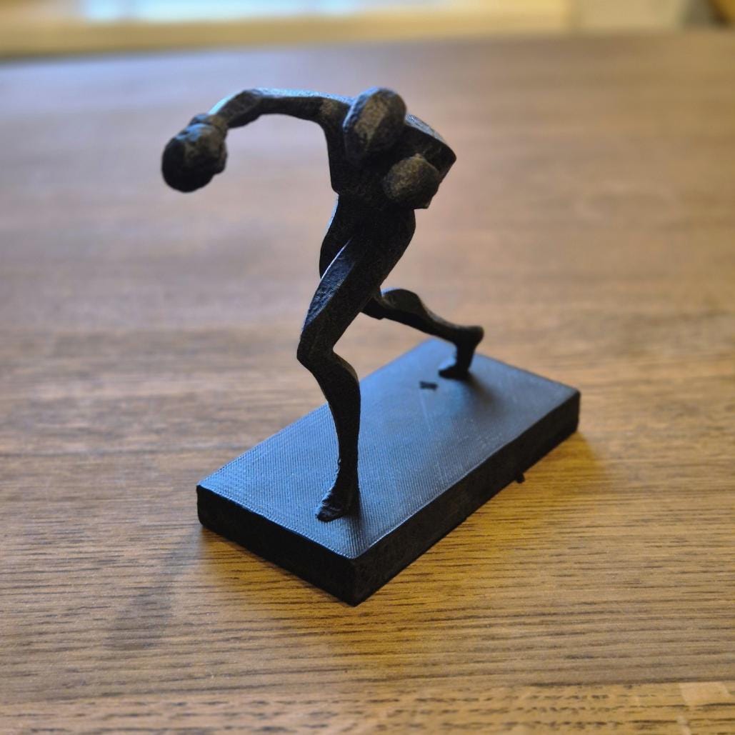Unique Abstract Figurine - Boxing boxer player gift bookshelf home desk decor