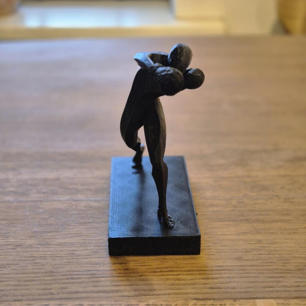 Unique Abstract Figurine - Boxing boxer player gift bookshelf home desk decor