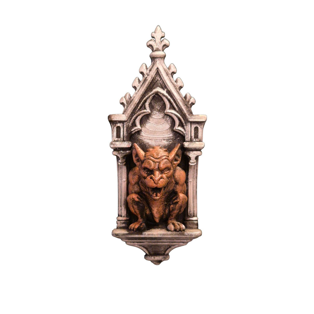 Gotische Gargoyle-Wandskulptur – Handbemaltes mittelalterliches Fantasy-Dekor – Gotisches Wohnornament – ​​Einzigartige Horror-Wandkunst