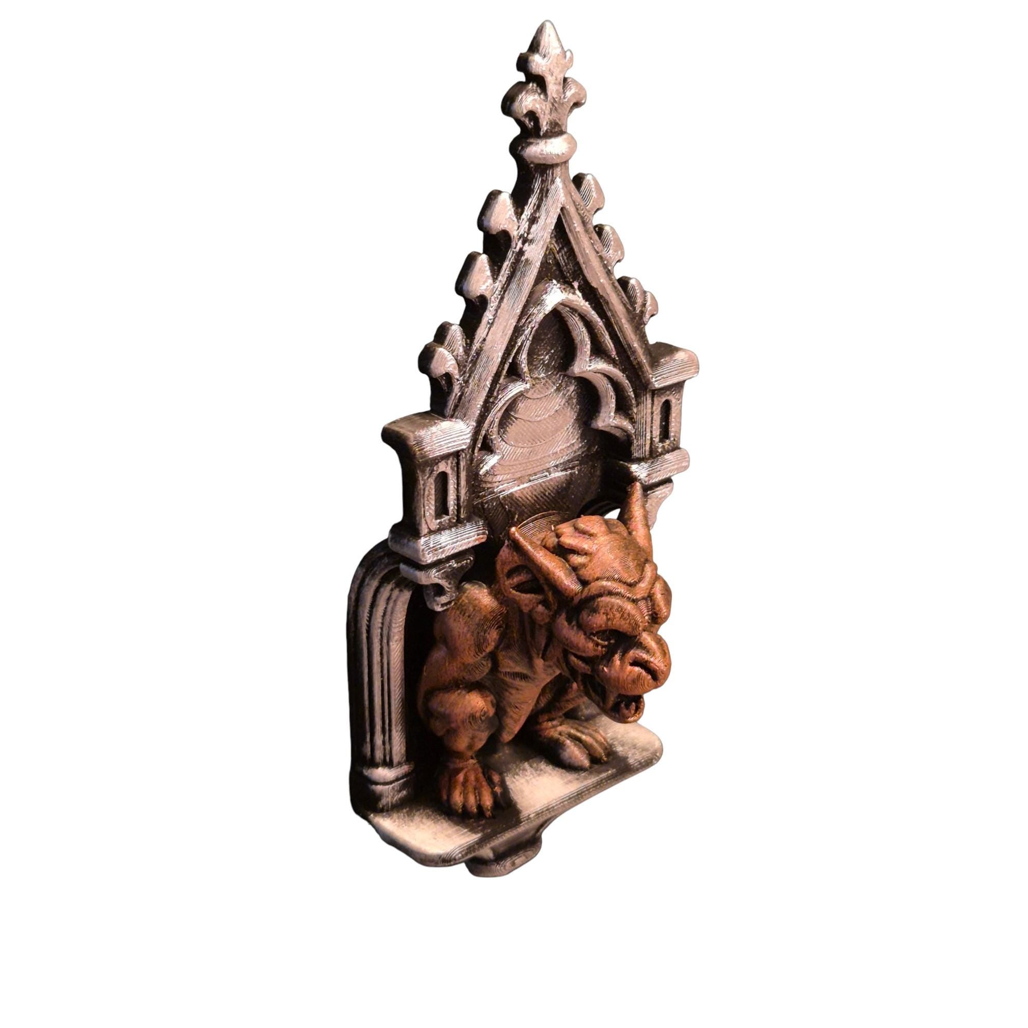 Gothic Gargoyle Wall Sculpture – Hand-Painted Medieval Fantasy Decor – Gothic Home Ornament – Unique Horror Wall Art