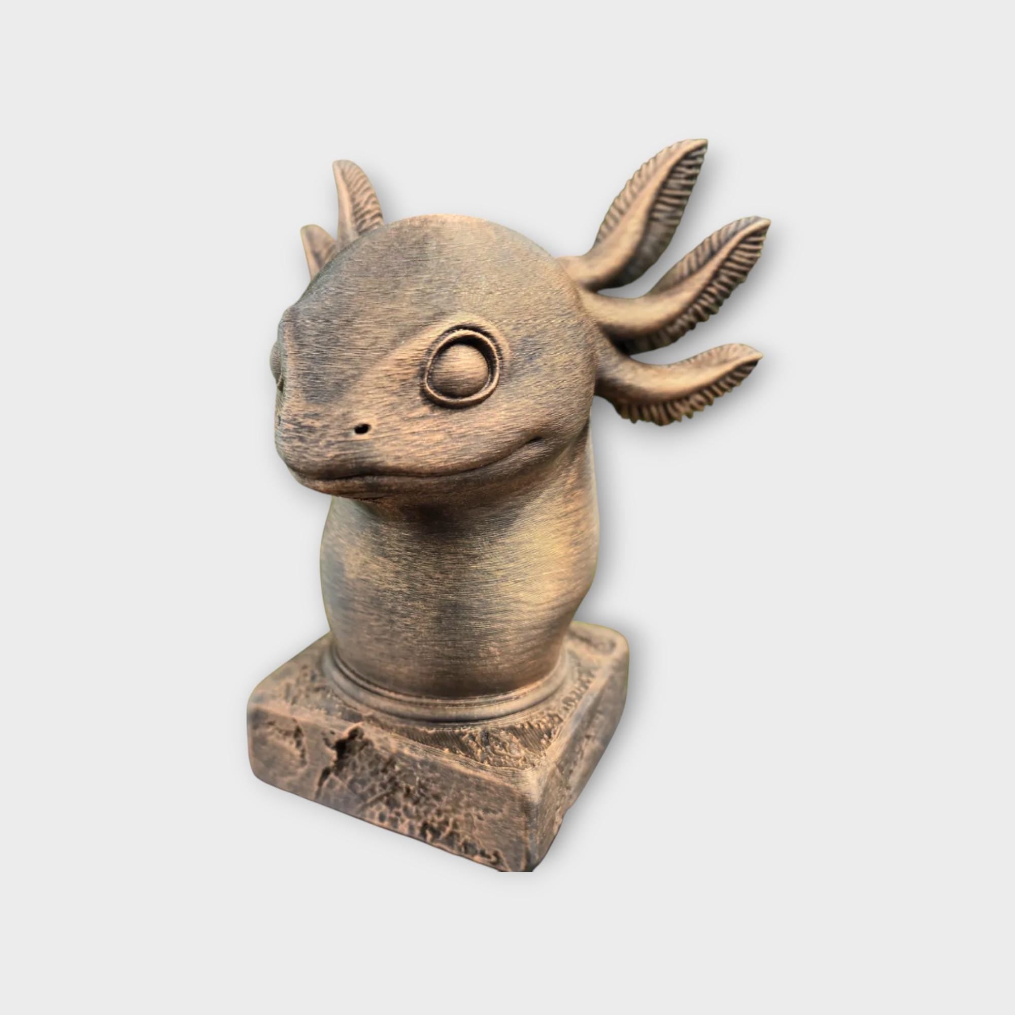 Bust of a Axolotl Bust statue - handpainted home decor dog lover gift him her ornament