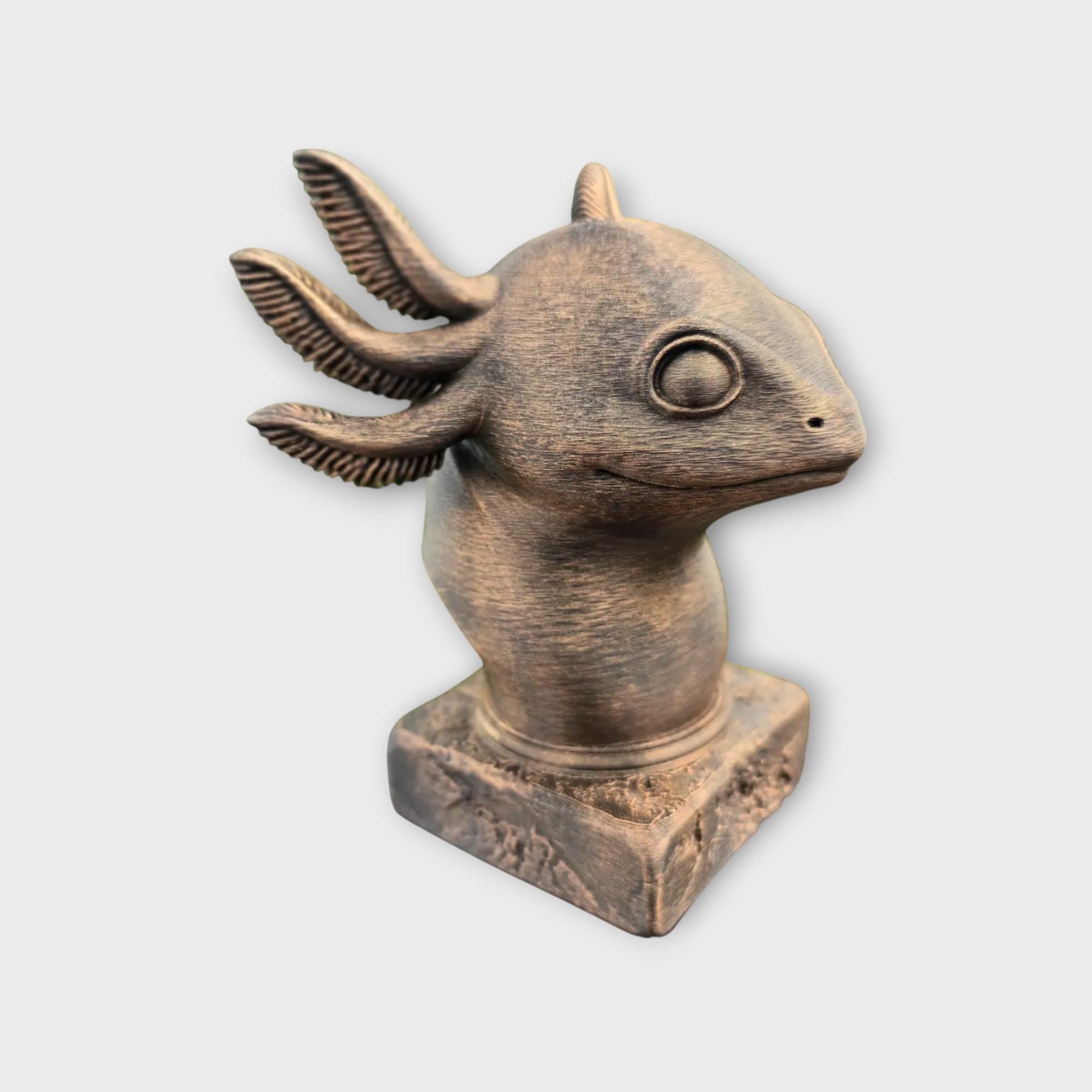 Bust of a Axolotl Bust statue - handpainted home decor dog lover gift him her ornament