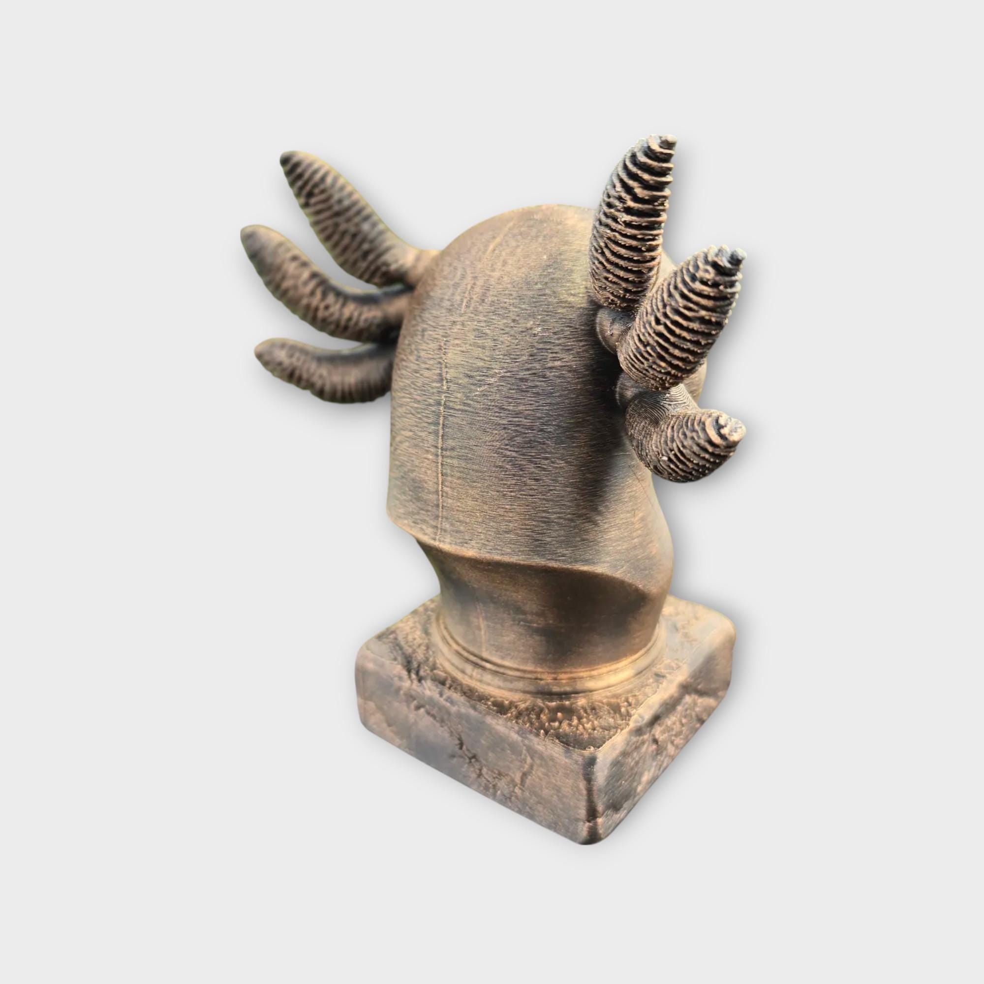 Büste einer Axolotl-Büste, handbemalte Wohndekoration, Hundeliebhaber, Geschenk für ihn oder sie, Ornament