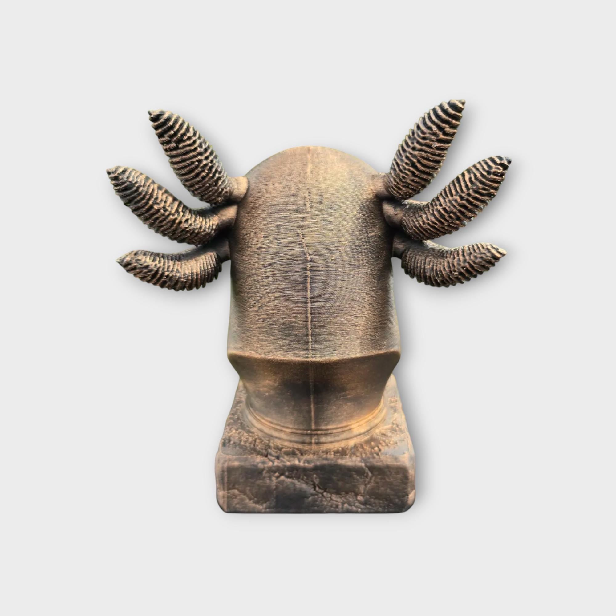 Büste einer Axolotl-Büste, handbemalte Wohndekoration, Hundeliebhaber, Geschenk für ihn oder sie, Ornament