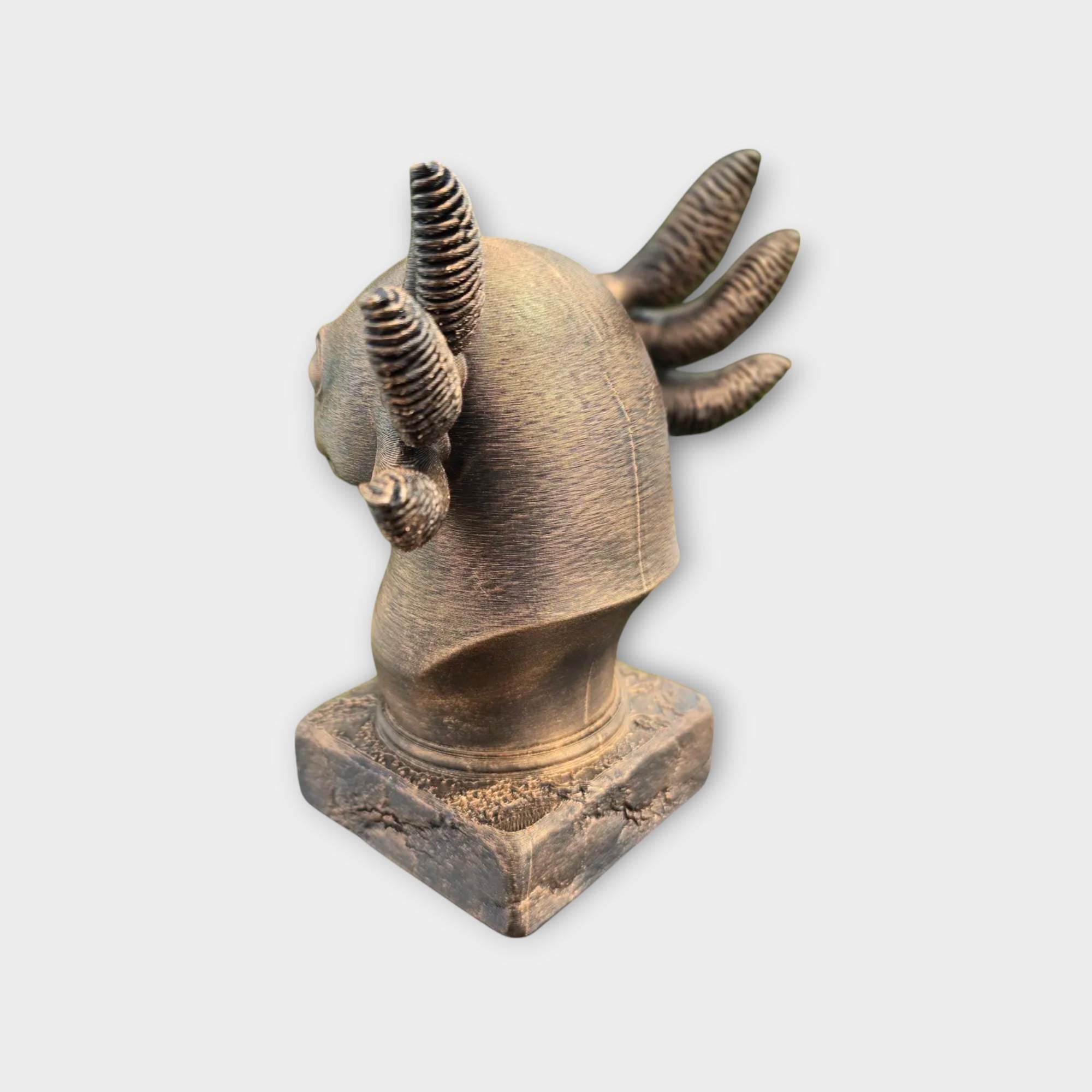 Bust of a Axolotl Bust statue - handpainted home decor dog lover gift him her ornament