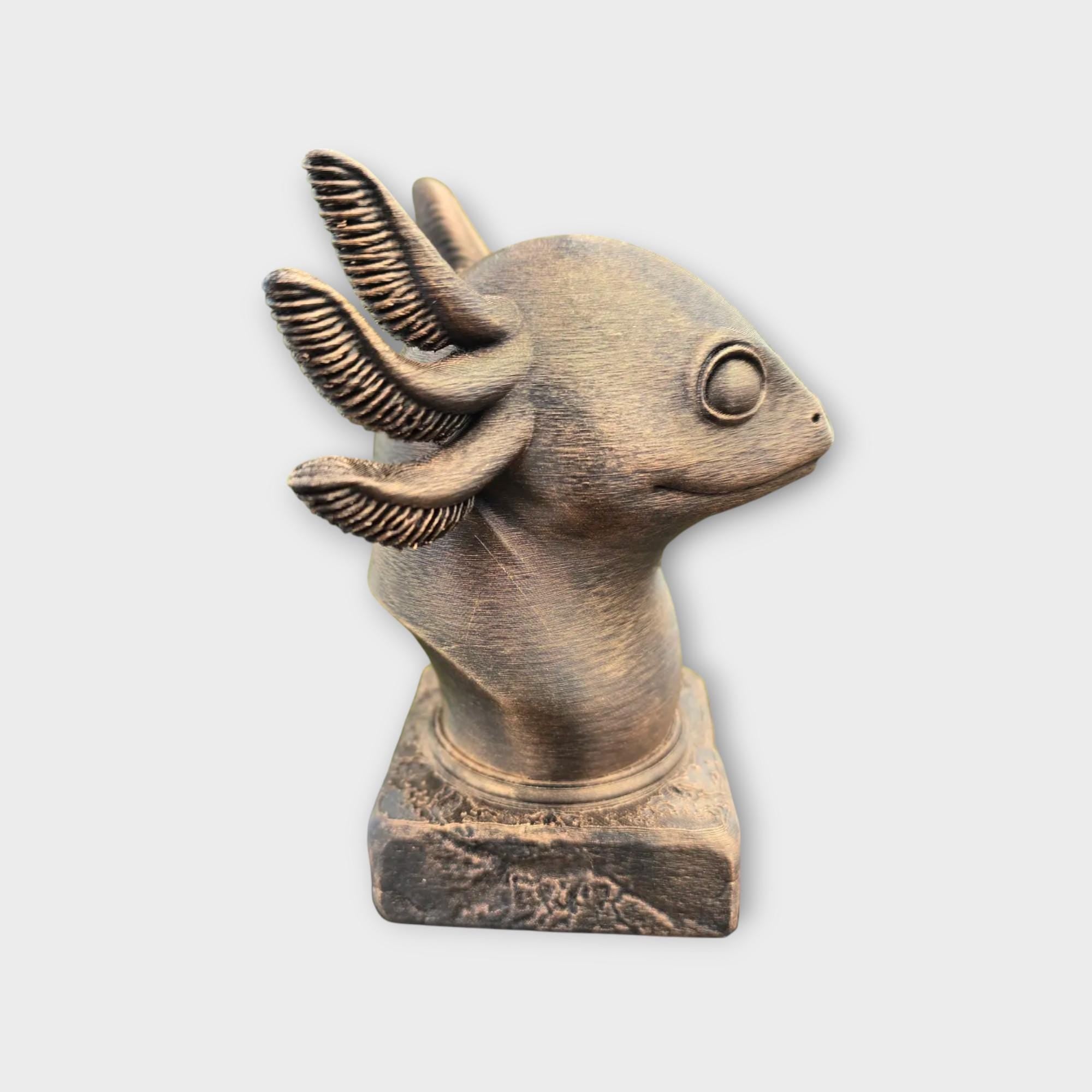 Bust of a Axolotl Bust statue - handpainted home decor dog lover gift him her ornament