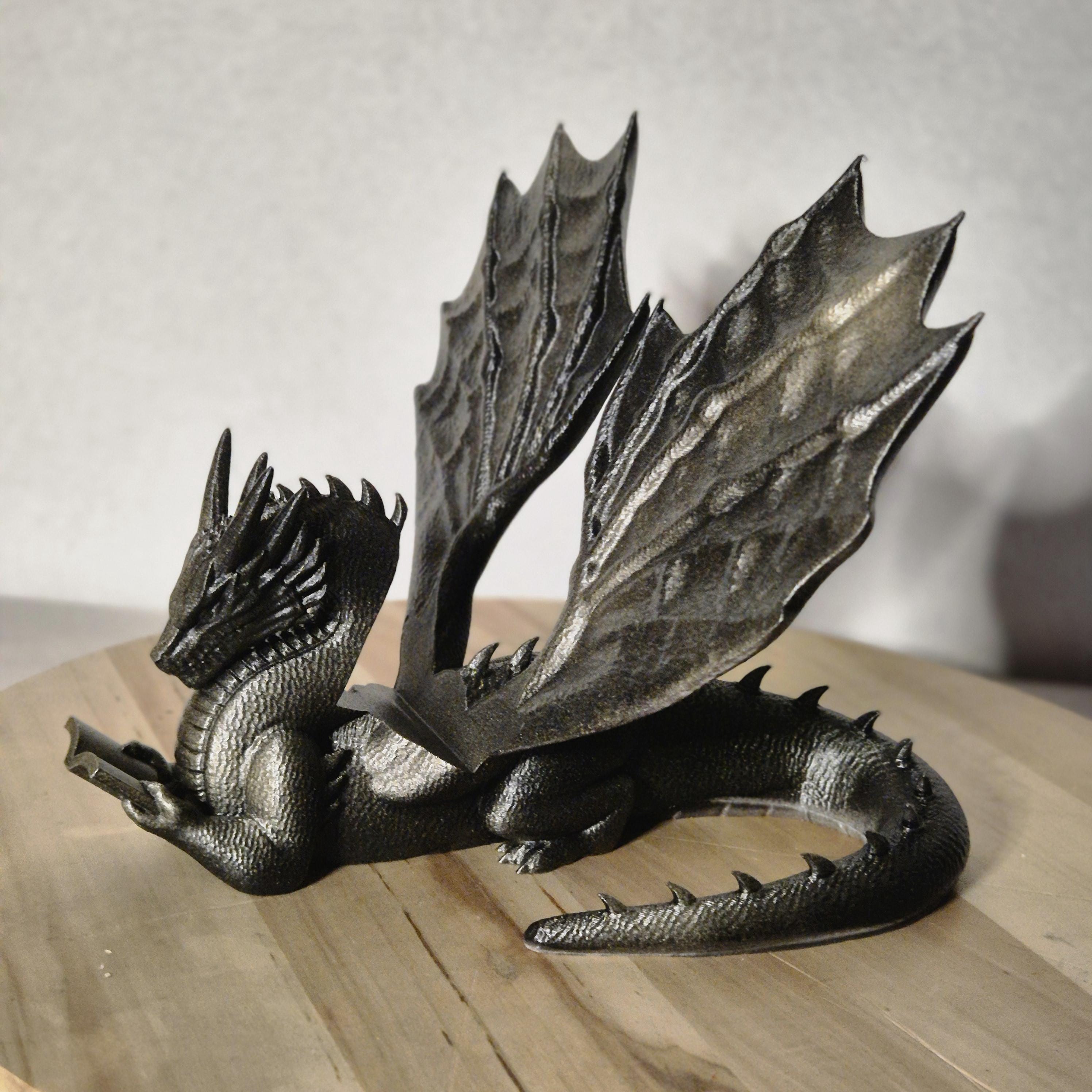 Tablet / Book holder dragon - fantasy bookshelf decor onyxstorm forthwing lover gift