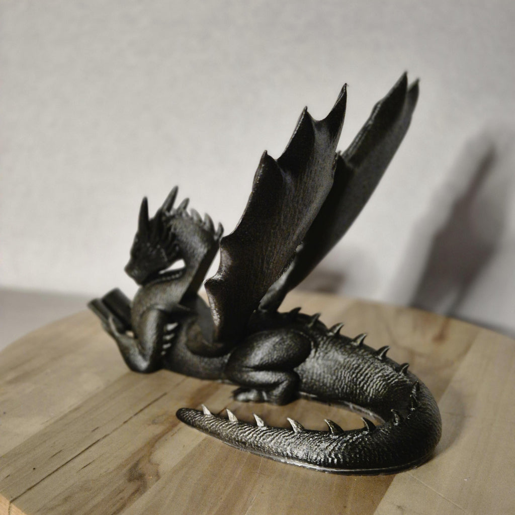 Tablet / Book holder dragon - fantasy bookshelf decor onyxstorm forthwing lover gift