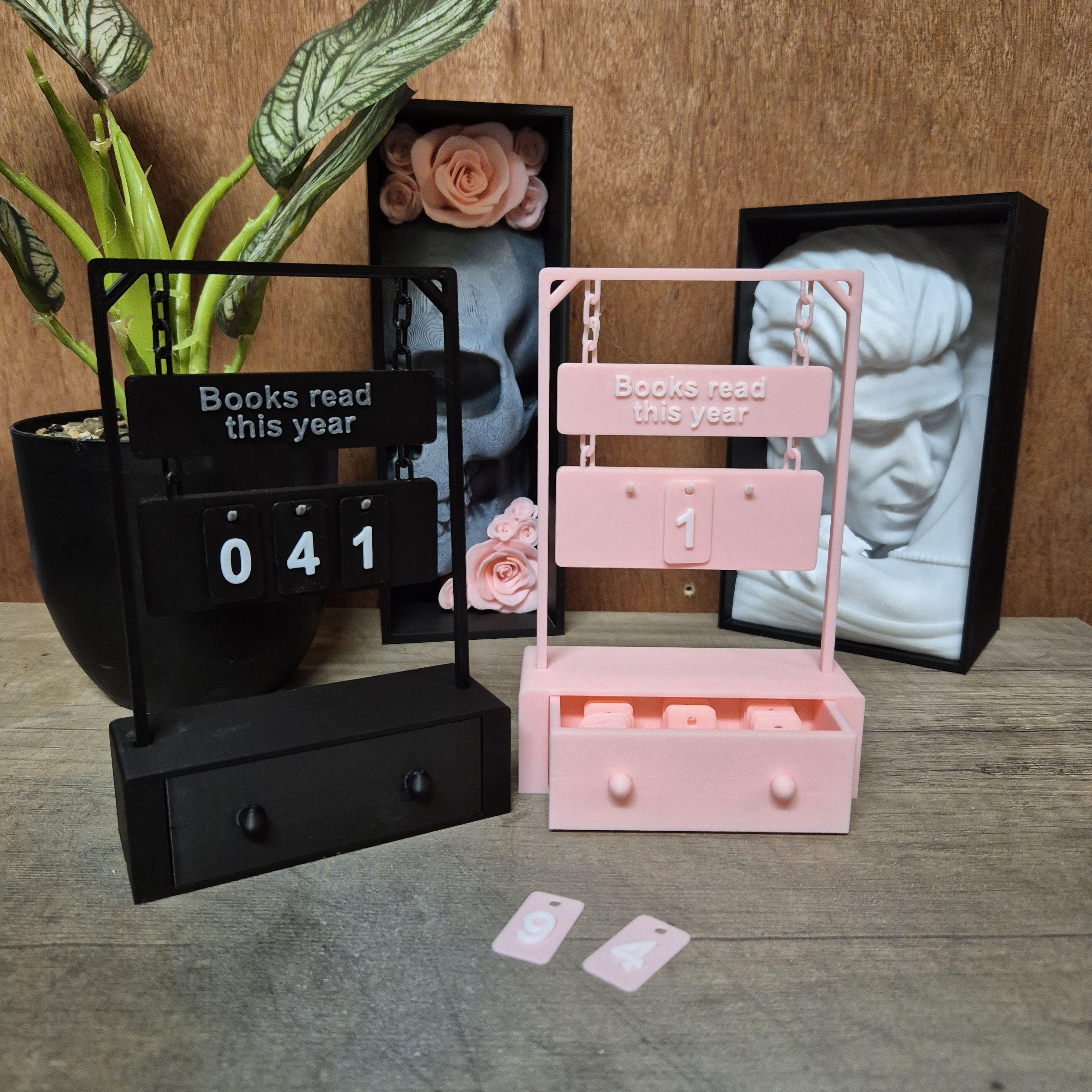 Books Read This Year Tracker – Interchangeable Number Sign for Book Lovers gift for him her