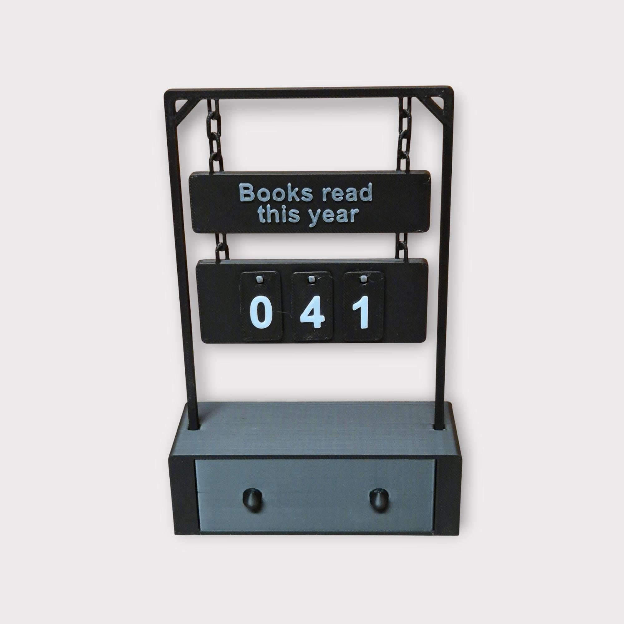 Books Read This Year Tracker – Interchangeable Number Sign for Book Lovers gift for him her