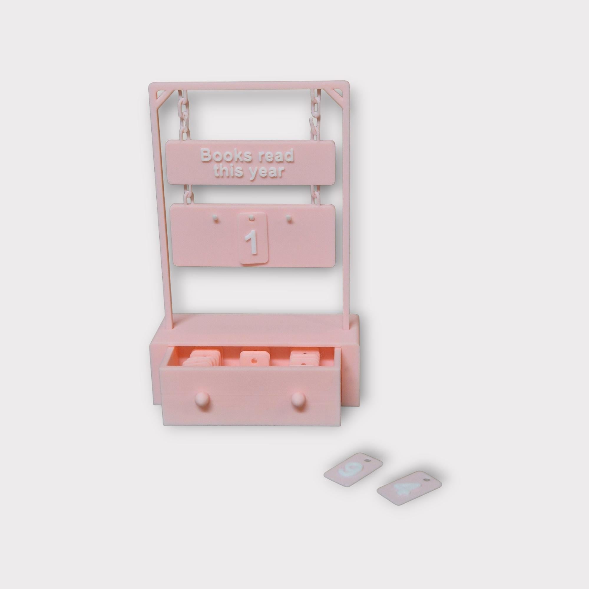 Books Read This Year Tracker – Interchangeable Number Sign for Book Lovers gift for him her