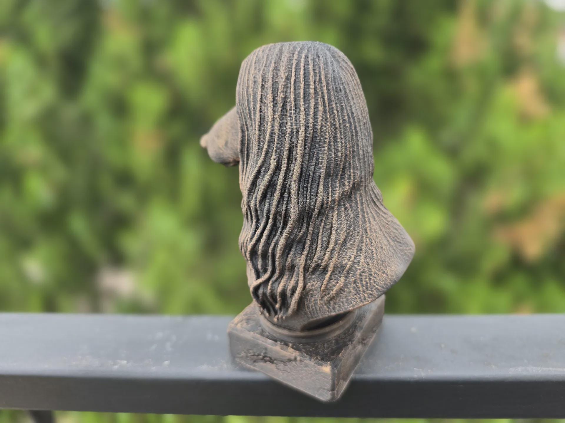 Bust of a Afghan Hound Bust bust dog statue - handpainted home decor dog lover gift him her ornament