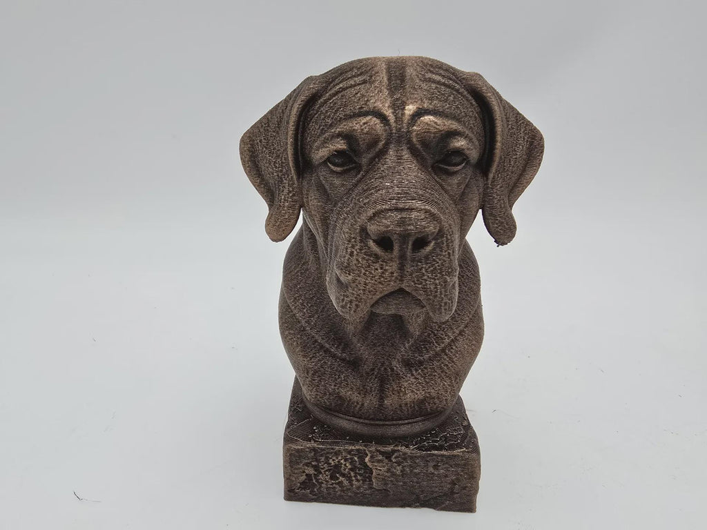 Bust of a Cane corso long ears dog statue - home decor dog lover handpainted ornament