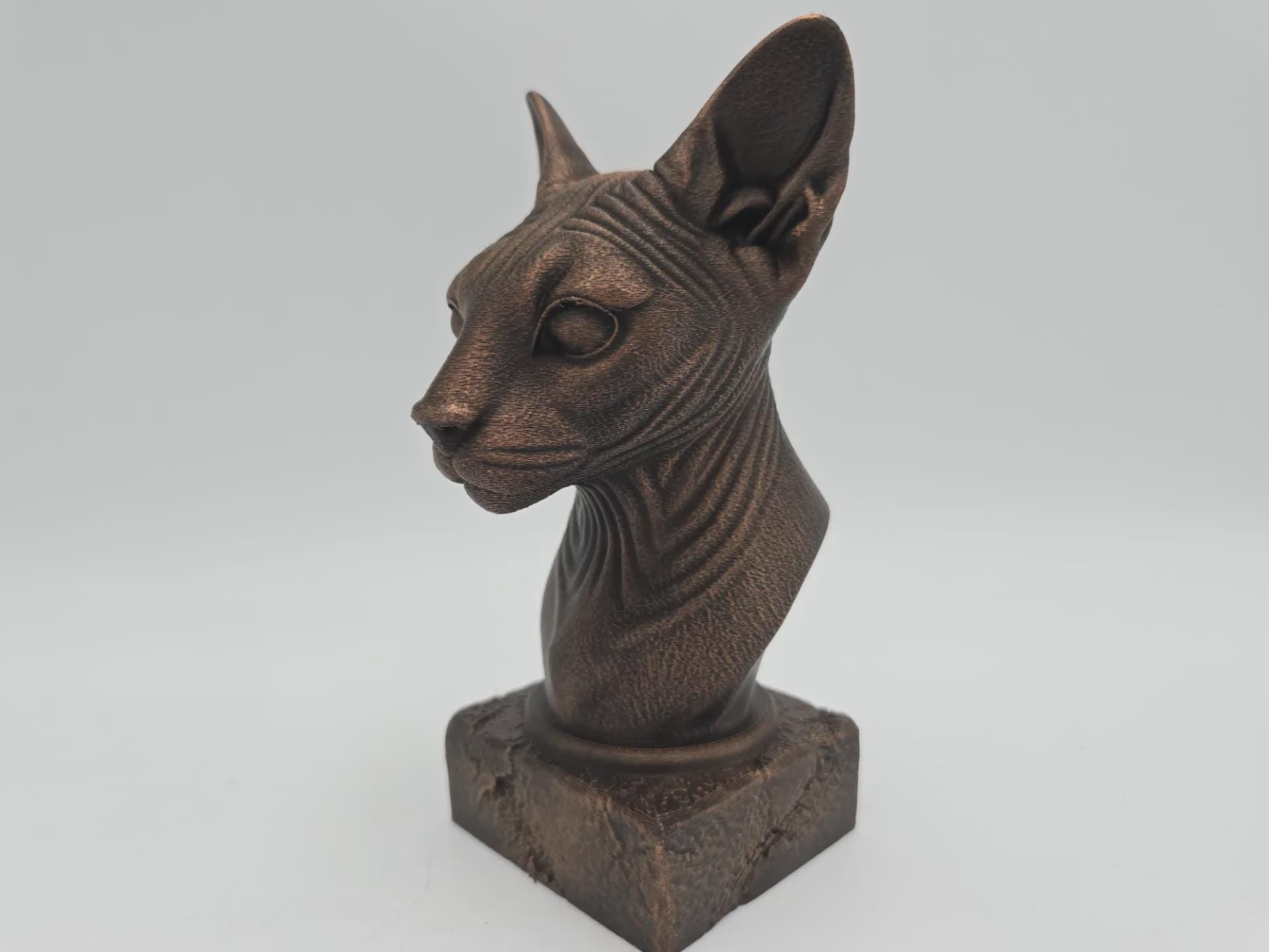 Bust of a sphinx bust cat statue - home decor cat lover gift him her handpainted ornament